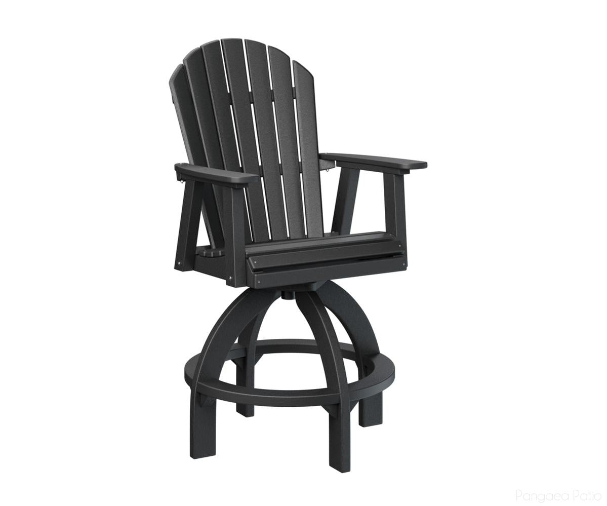 BGESBC2135B-Berlin Gardens-Comfo-Back Swivel Bar Chair-Black BG-Pangaea Patio