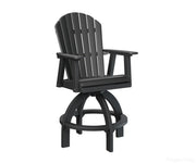 BGESBC2135B-Berlin Gardens-Comfo-Back Swivel Bar Chair-Black BG-Pangaea Patio