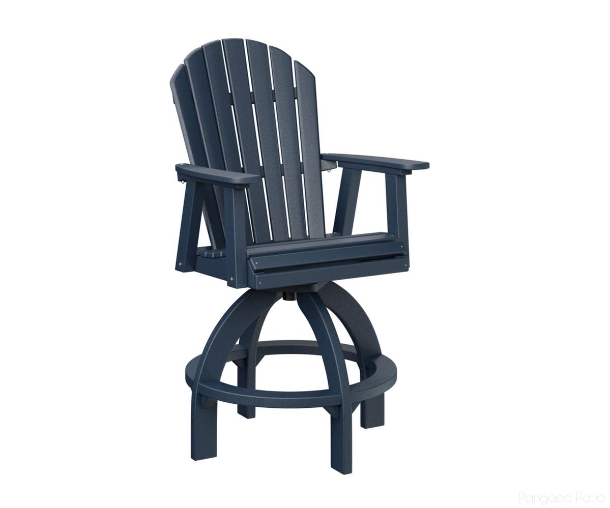 BGESBC2135NB-Berlin Gardens-Comfo-Back Swivel Bar Chair-Navy Blue BG-Pangaea Patio