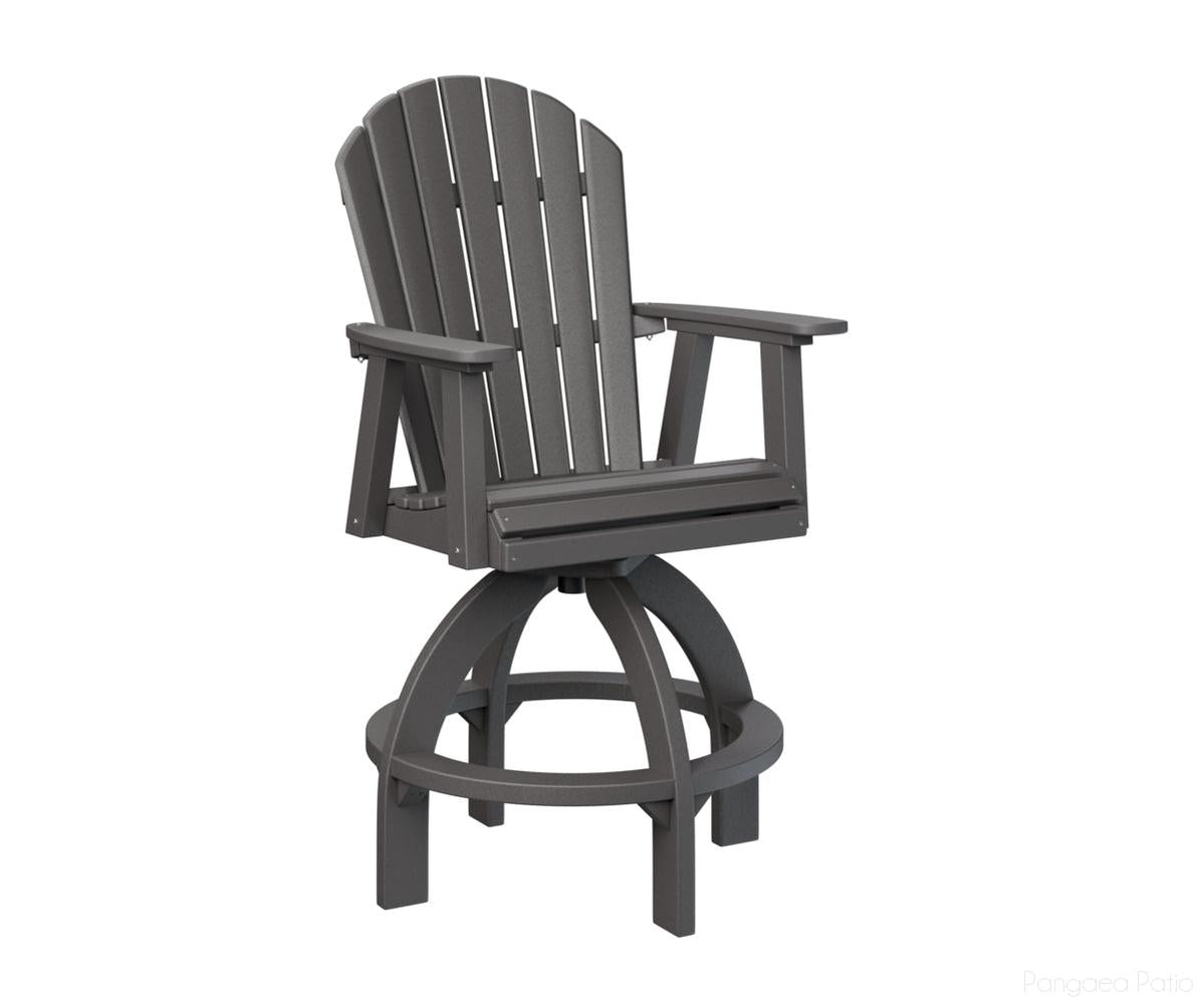 BGESBC2135SG-Berlin Gardens-Comfo-Back Swivel Bar Chair-Smoke Gray BG-Pangaea Patio