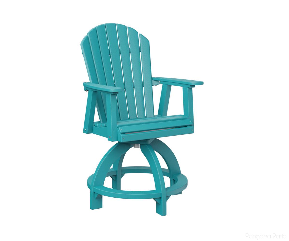 BGESCC2131AB-Berlin Gardens-Comfo-Back Swivel Counter Chair-Aruba Blue BG-Pangaea Patio