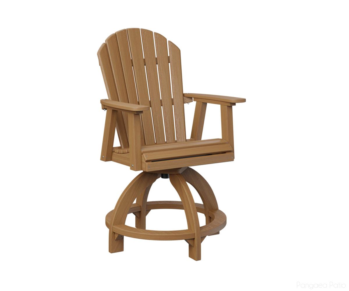 BGESCC2131NT-Berlin Gardens-Comfo-Back Swivel Counter Chair-Natural Teak BG-Pangaea Patio