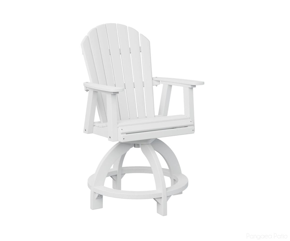 BGESCC2131W-Berlin Gardens-Comfo-Back Swivel Counter Chair-White BG-Pangaea Patio