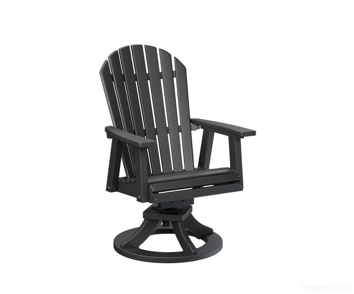 BGESDC2127B-Berlin Gardens-Comfo-Back Swivel Rocker Dining Chair-Black BG-Pangaea Patio