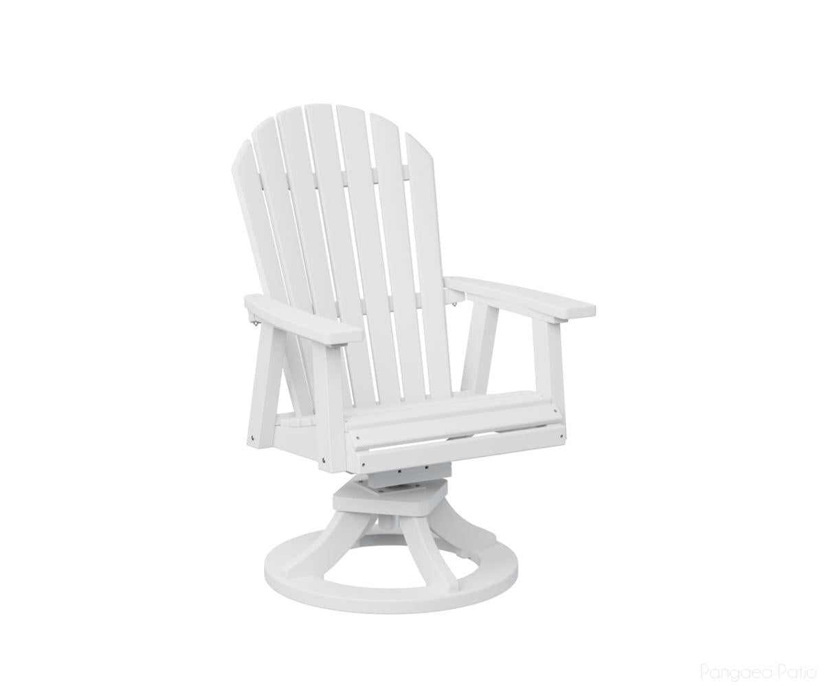 BGESDC2127W-Berlin Gardens-Comfo-Back Swivel Rocker Dining Chair-White BG-Pangaea Patio