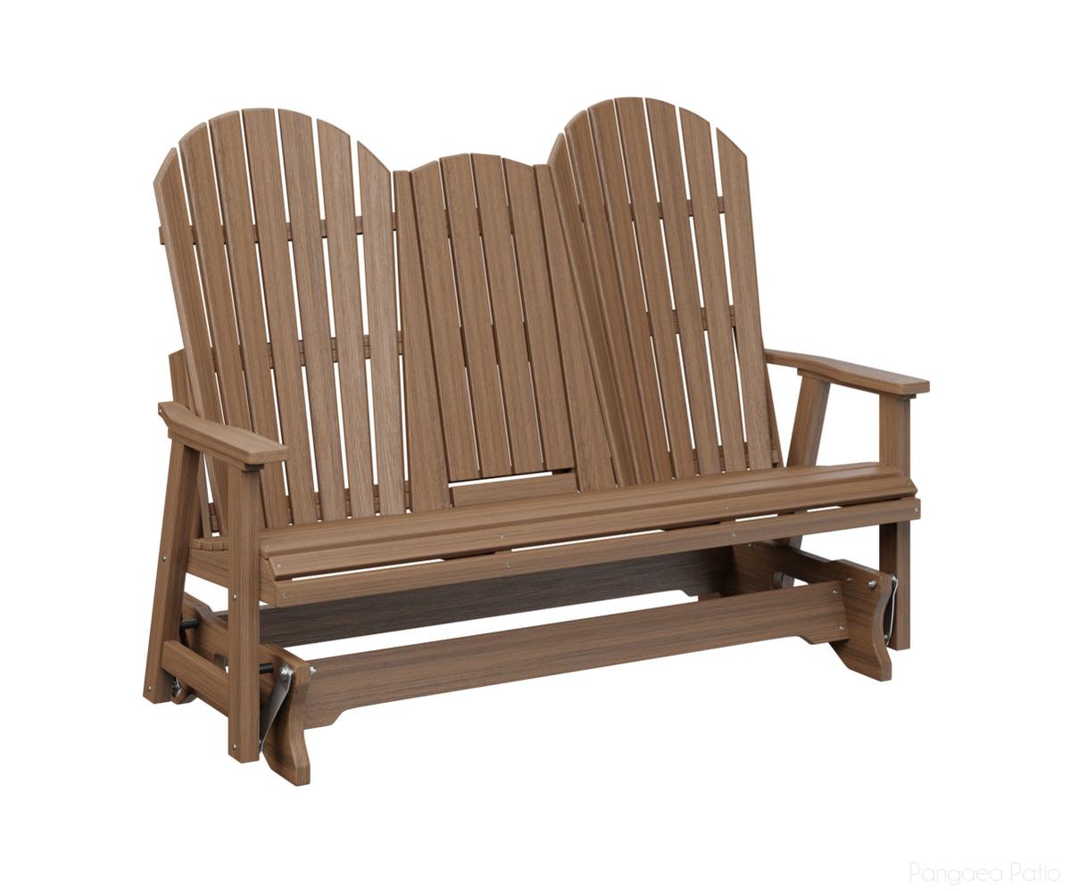 BGPCTG6000AM-Berlin Gardens-Comfo-Back Three Seat Glider w/Console-Antique Mahogany BG-Pangaea Patio