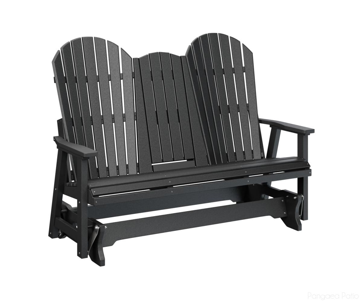 BGPCTG6000B-Berlin Gardens-Comfo-Back Three Seat Glider w/Console-Black BG-Pangaea Patio
