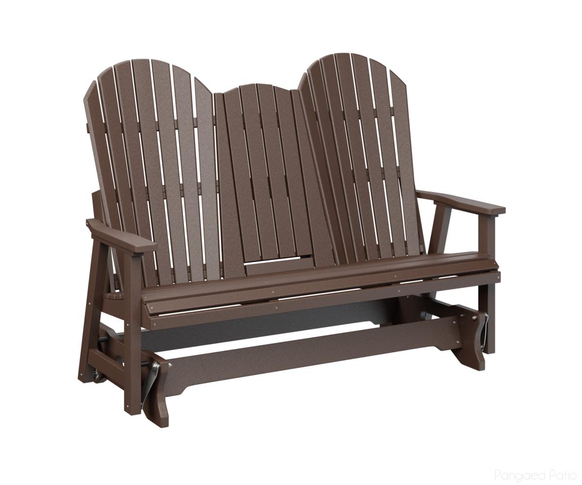 BGPCTG6000CB-Berlin Gardens-Comfo-Back Three Seat Glider w/Console-Chocolate Brown BG-Pangaea Patio