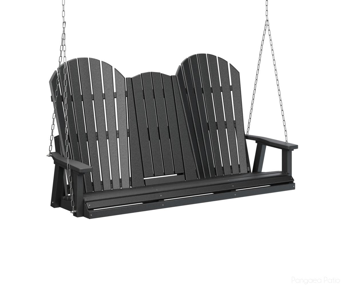 BGPCTS6000BZC-Berlin Gardens-Comfo-Back Three Seat Swing w/Console-Zinc-Black BG-Pangaea Patio