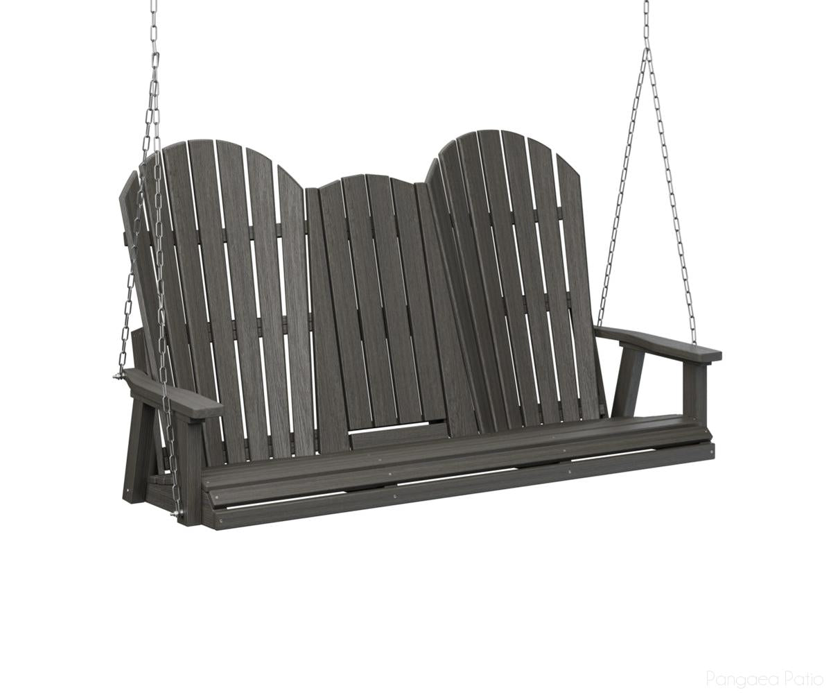 BGPCTS6000CGZC-Berlin Gardens-Comfo-Back Three Seat Swing w/Console-Zinc-Coastal Gray BG-Pangaea Patio