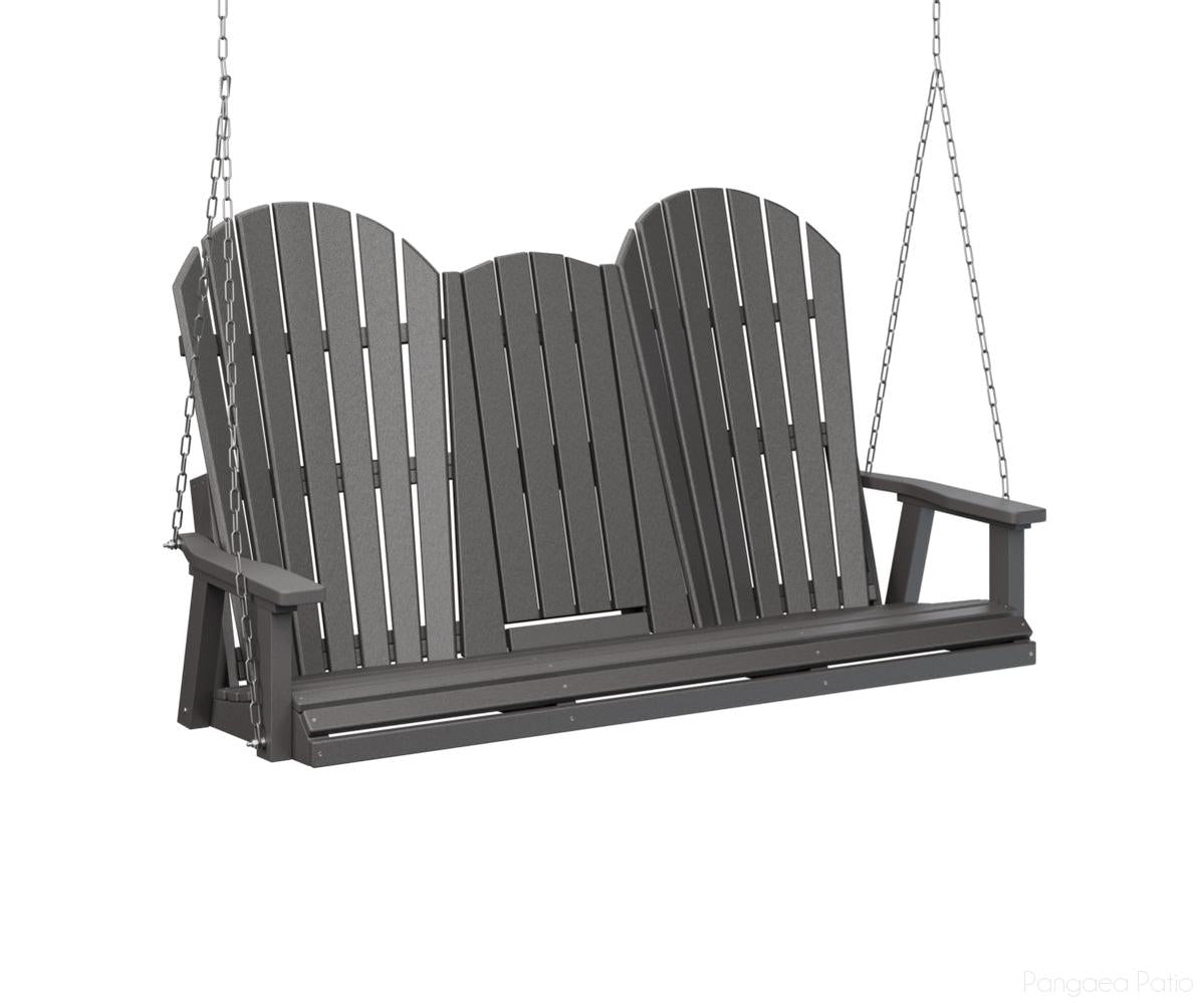 BGPCTS6000SGZC-Berlin Gardens-Comfo-Back Three Seat Swing w/Console-Zinc-Smoke Gray BG-Pangaea Patio