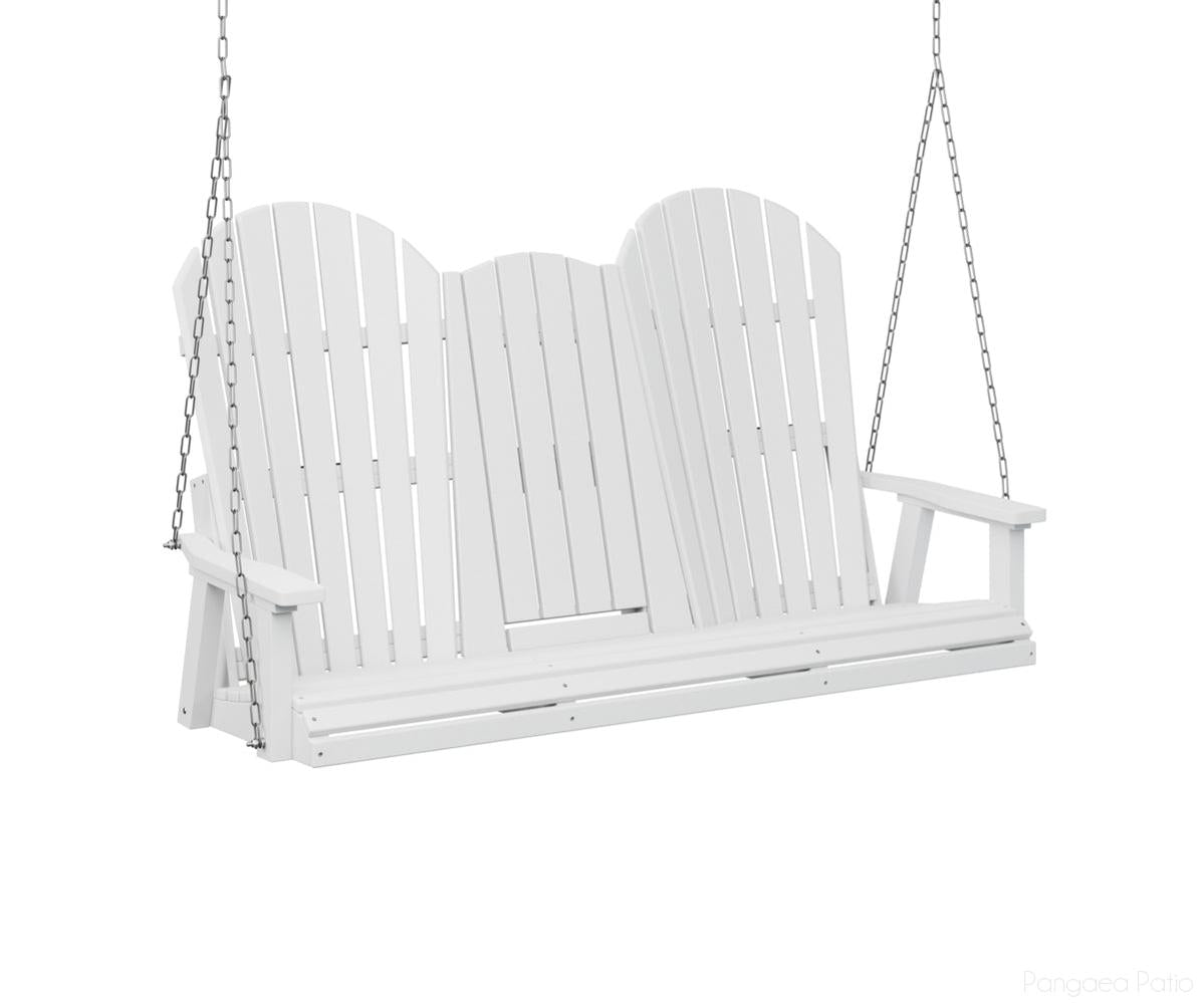 BGPCTS6000WZC-Berlin Gardens-Comfo-Back Three Seat Swing w/Console-Zinc-White BG-Pangaea Patio