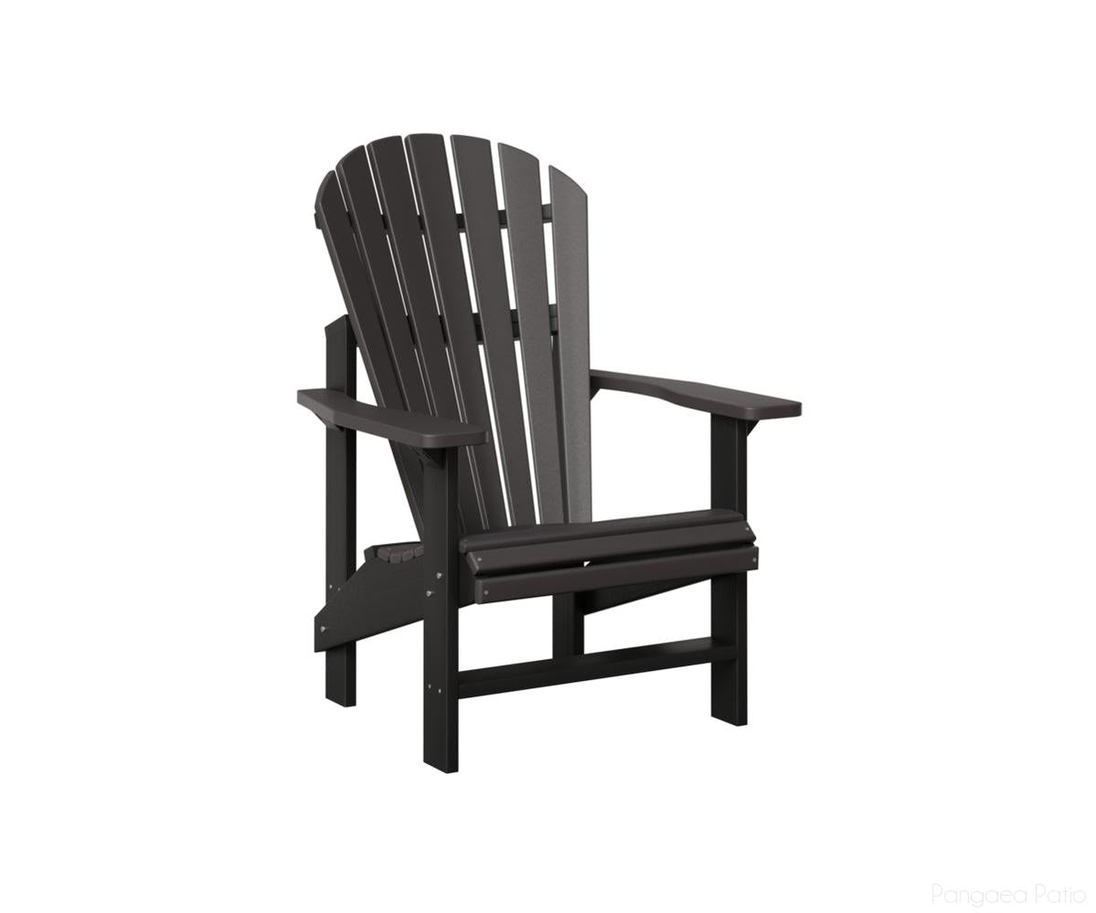 BGPUAC2424SGB-Berlin Gardens-Comfo-Back Upright Adirondack Chair-Smoke Gray Black BG-Pangaea Patio