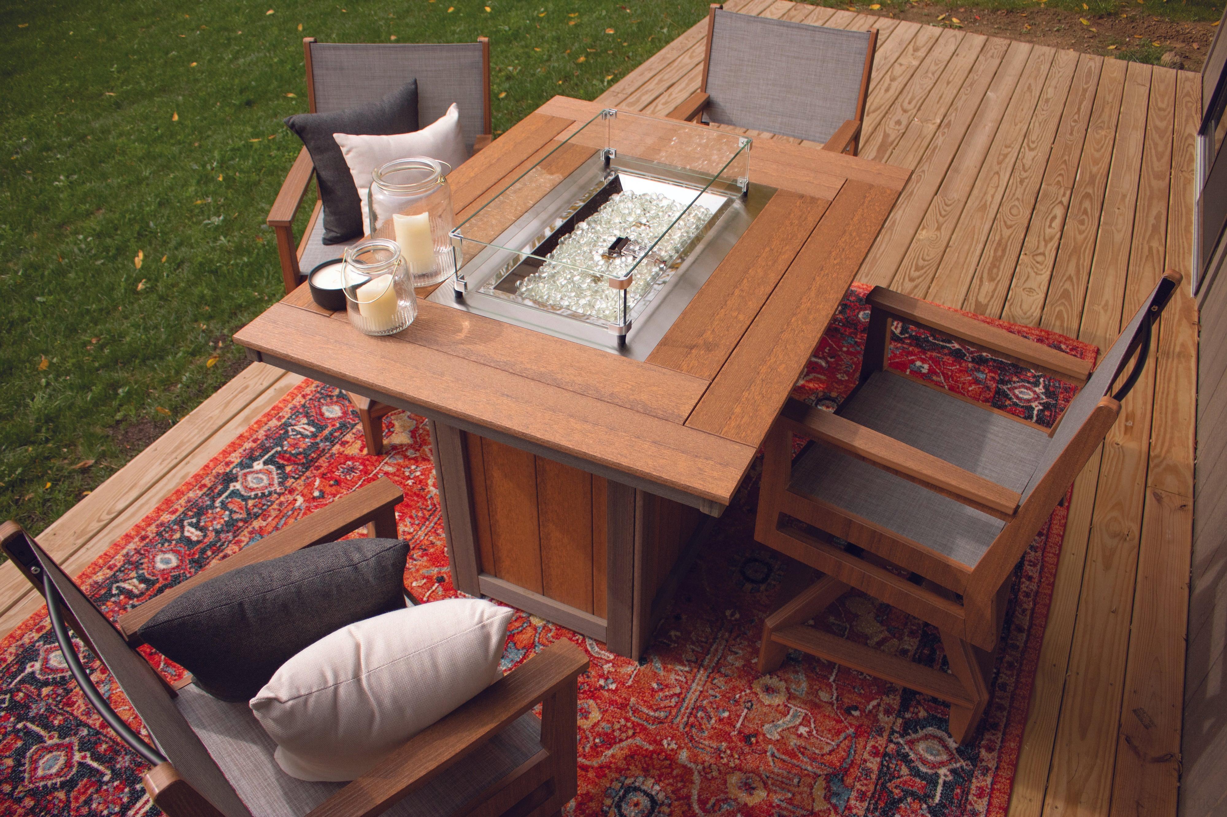 '-Berlin Gardens-Donoma 42" x 54" Rectangular Fire Pit - Hammered Top-Pangaea Patio