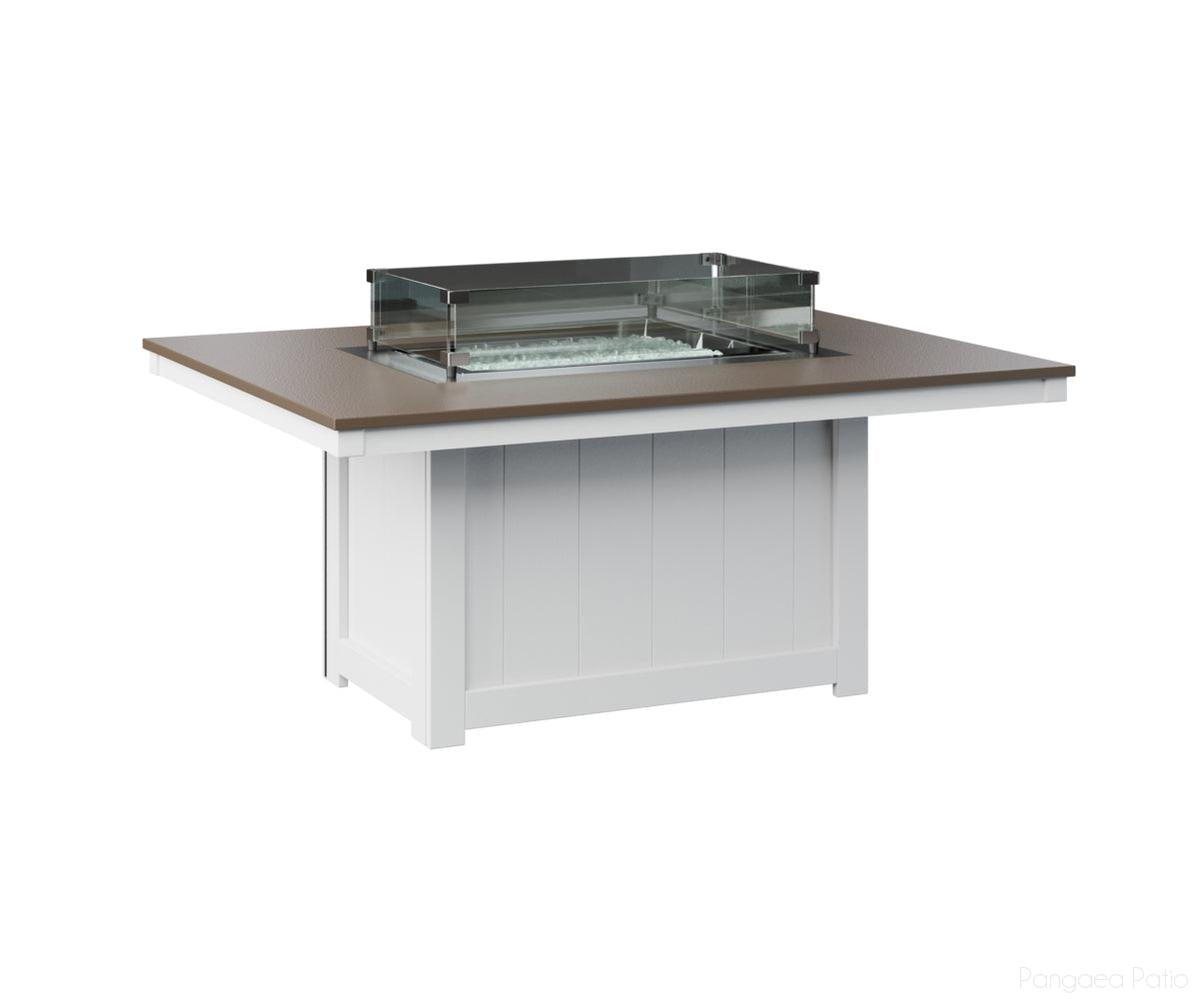 BGDHFFP4254BZWH-Berlin Gardens-Donoma 42" x 54" Rectangular Fire Pit - Hammered Top-Bronze BG-White BG-Pangaea Patio