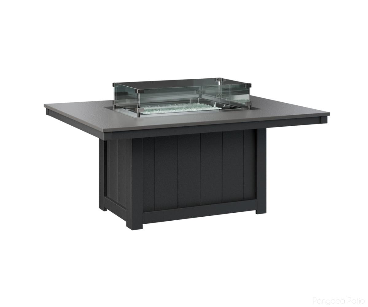 BGDHFFP4254STBK-Berlin Gardens-Donoma 42" x 54" Rectangular Fire Pit - Hammered Top-Stainless BG-Black BG-Pangaea Patio