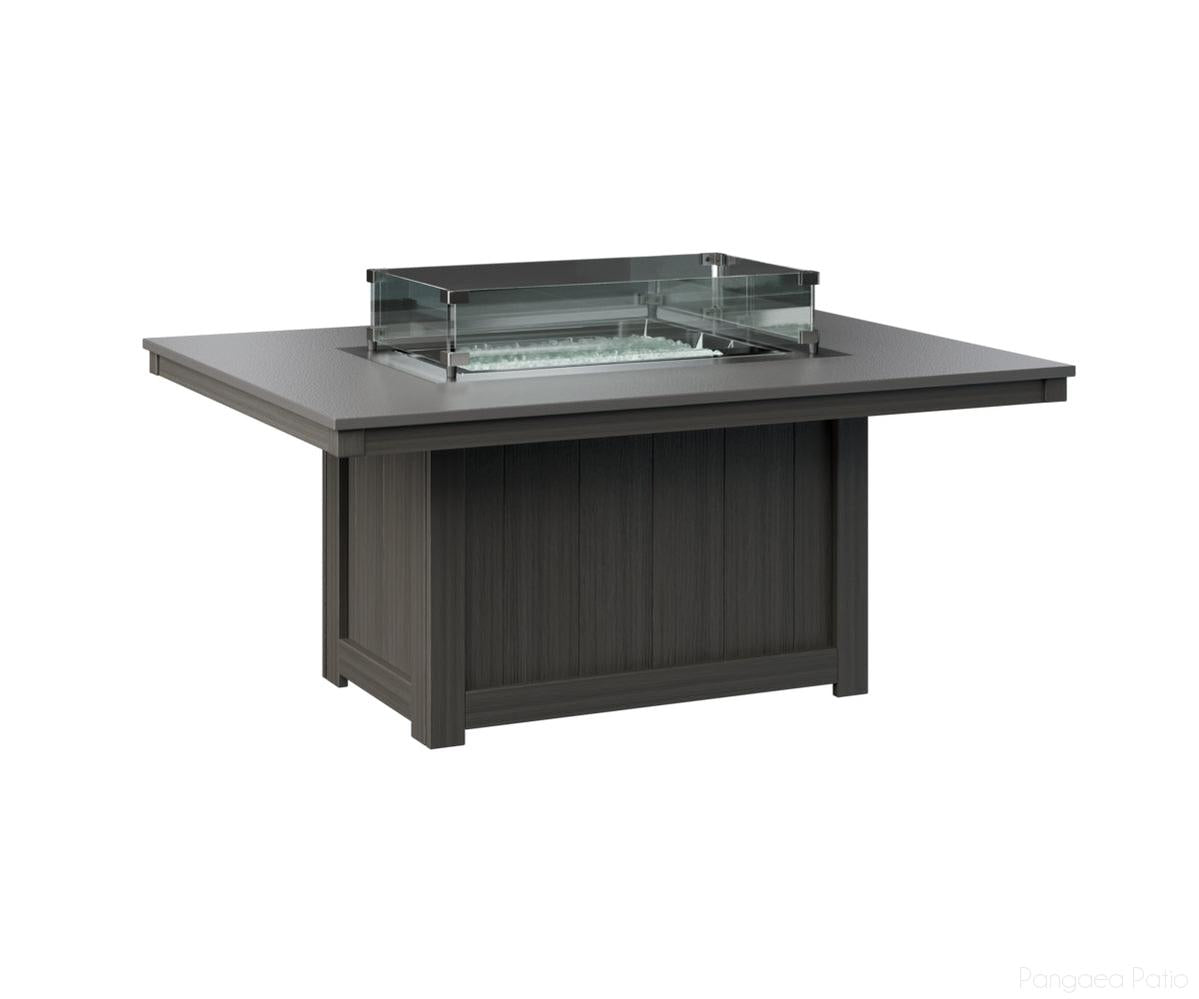 BGDHFFP4254STCG-Berlin Gardens-Donoma 42" x 54" Rectangular Fire Pit - Hammered Top-Stainless BG-Coastal Gray BG-Pangaea Patio