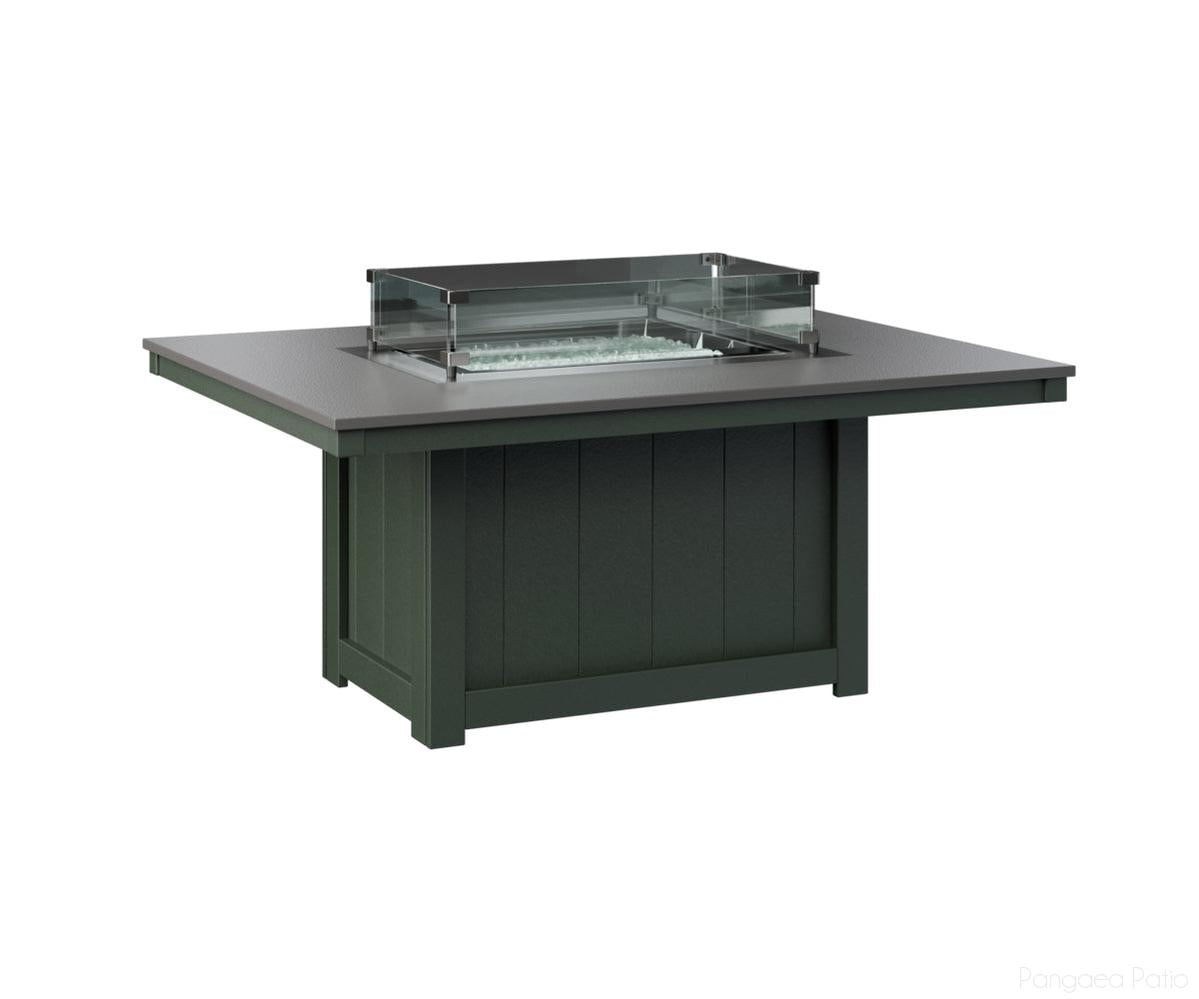 BGDHFFP4254STGN-Berlin Gardens-Donoma 42" x 54" Rectangular Fire Pit - Hammered Top-Stainless BG-Green BG-Pangaea Patio