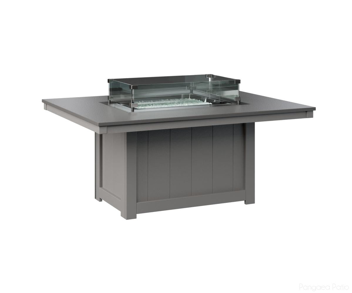 BGDHFFP4254STLG-Berlin Gardens-Donoma 42" x 54" Rectangular Fire Pit - Hammered Top-Stainless BG-Light Gray BG-Pangaea Patio