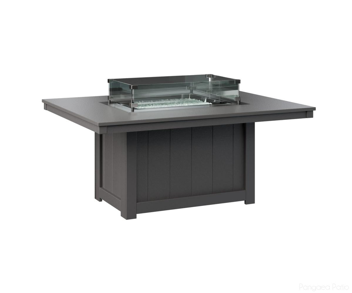 BGDHFFP4254STSG-Berlin Gardens-Donoma 42" x 54" Rectangular Fire Pit - Hammered Top-Stainless BG-Smoke Gray BG-Pangaea Patio