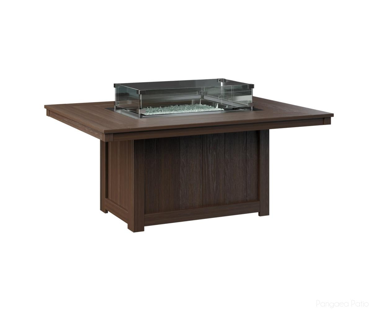 BGDRFP4254BW-Berlin Gardens-Donoma 42" x 54" Rectangular Fire Pit-Brazilian Walnut BG-Pangaea Patio