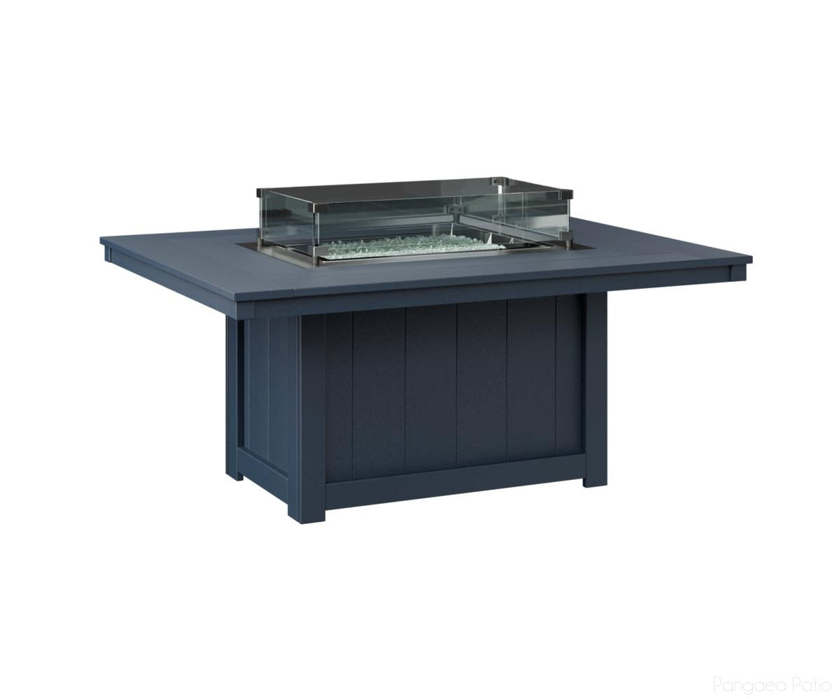 BGDRFP4254NB-Berlin Gardens-Donoma 42" x 54" Rectangular Fire Pit-Navy Blue BG-Pangaea Patio