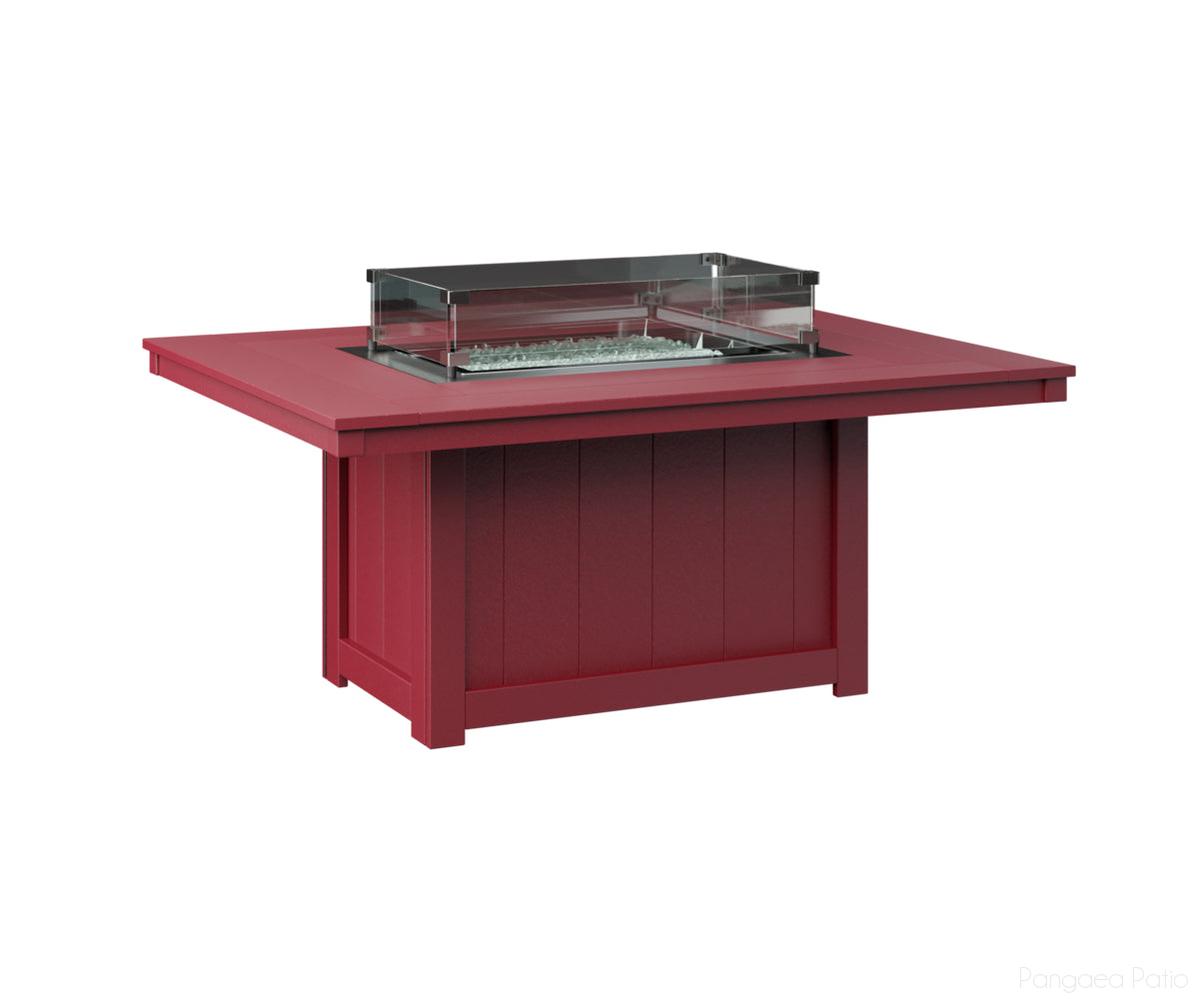 BGDRFP4254SR-Berlin Gardens-Donoma 42" x 54" Rectangular Fire Pit-Scarlet Red BG-Pangaea Patio