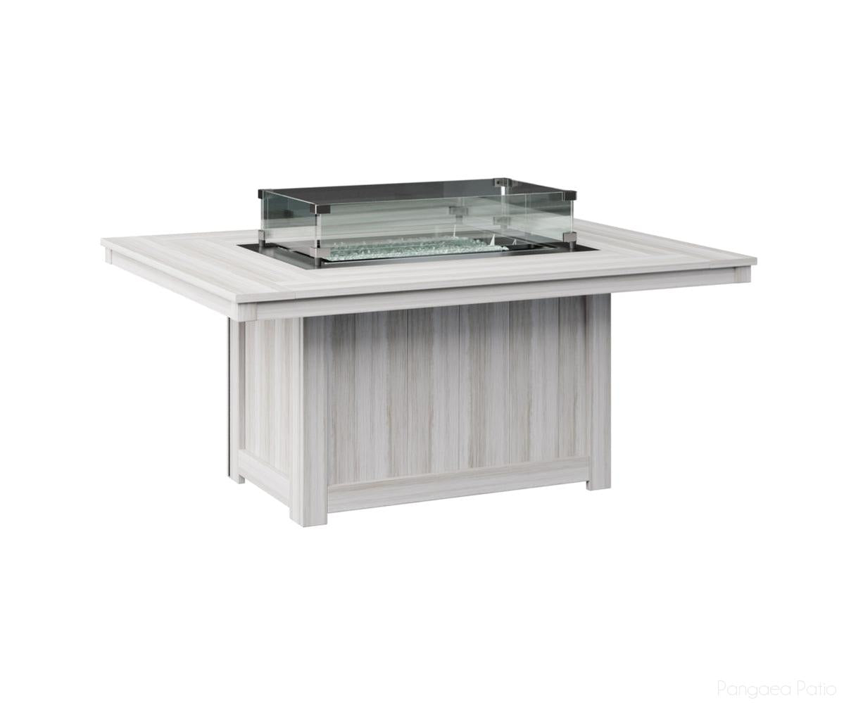 BGDRFP4254SS-Berlin Gardens-Donoma 42" x 54" Rectangular Fire Pit-Seashell BG-Pangaea Patio