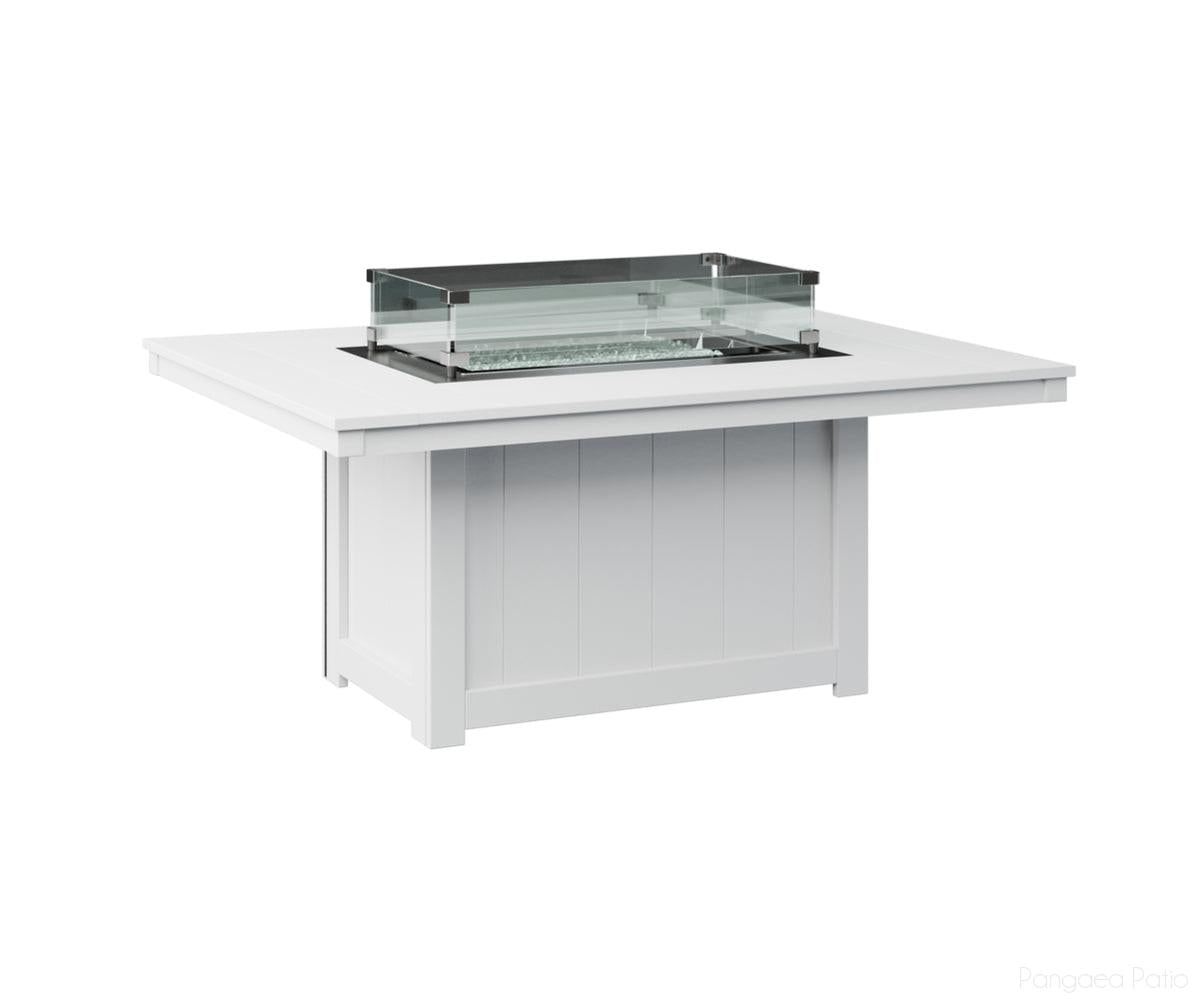 BGDRFP4254W-Berlin Gardens-Donoma 42" x 54" Rectangular Fire Pit-White BG-Pangaea Patio