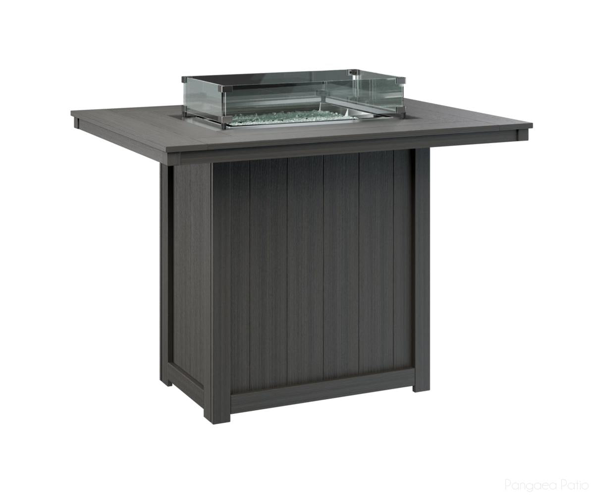BGDRFT4254BCG-Berlin Gardens-Donoma 42" x 54" Rectangular Fire Table - Bar Height-Coastal Gray BG-Pangaea Patio