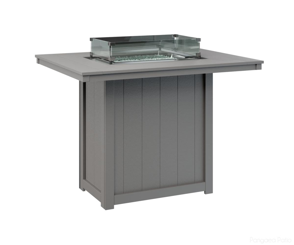 BGDRFT4254BLG-Berlin Gardens-Donoma 42" x 54" Rectangular Fire Table - Bar Height-Light Gray BG-Pangaea Patio