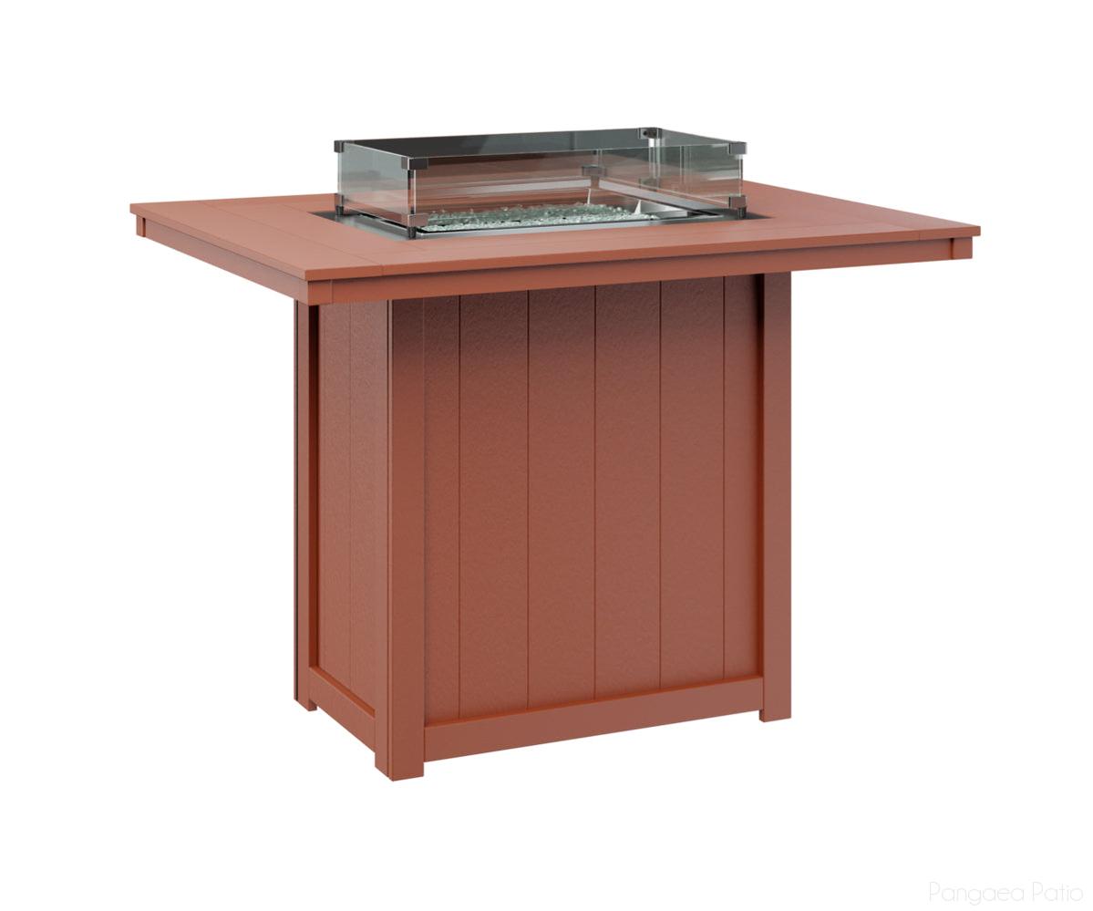 BGDRFT4254BMO-Berlin Gardens-Donoma 42" x 54" Rectangular Fire Table - Bar Height-Mango Orange BG-Pangaea Patio