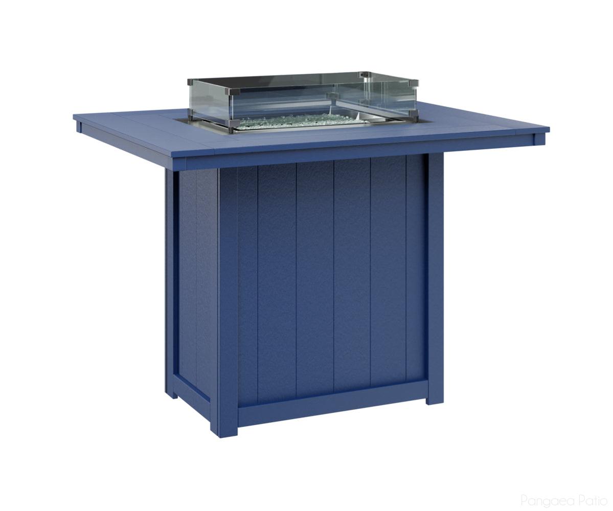 BGDRFT4254BPB-Berlin Gardens-Donoma 42" x 54" Rectangular Fire Table - Bar Height-Pacific Blue BG-Pangaea Patio