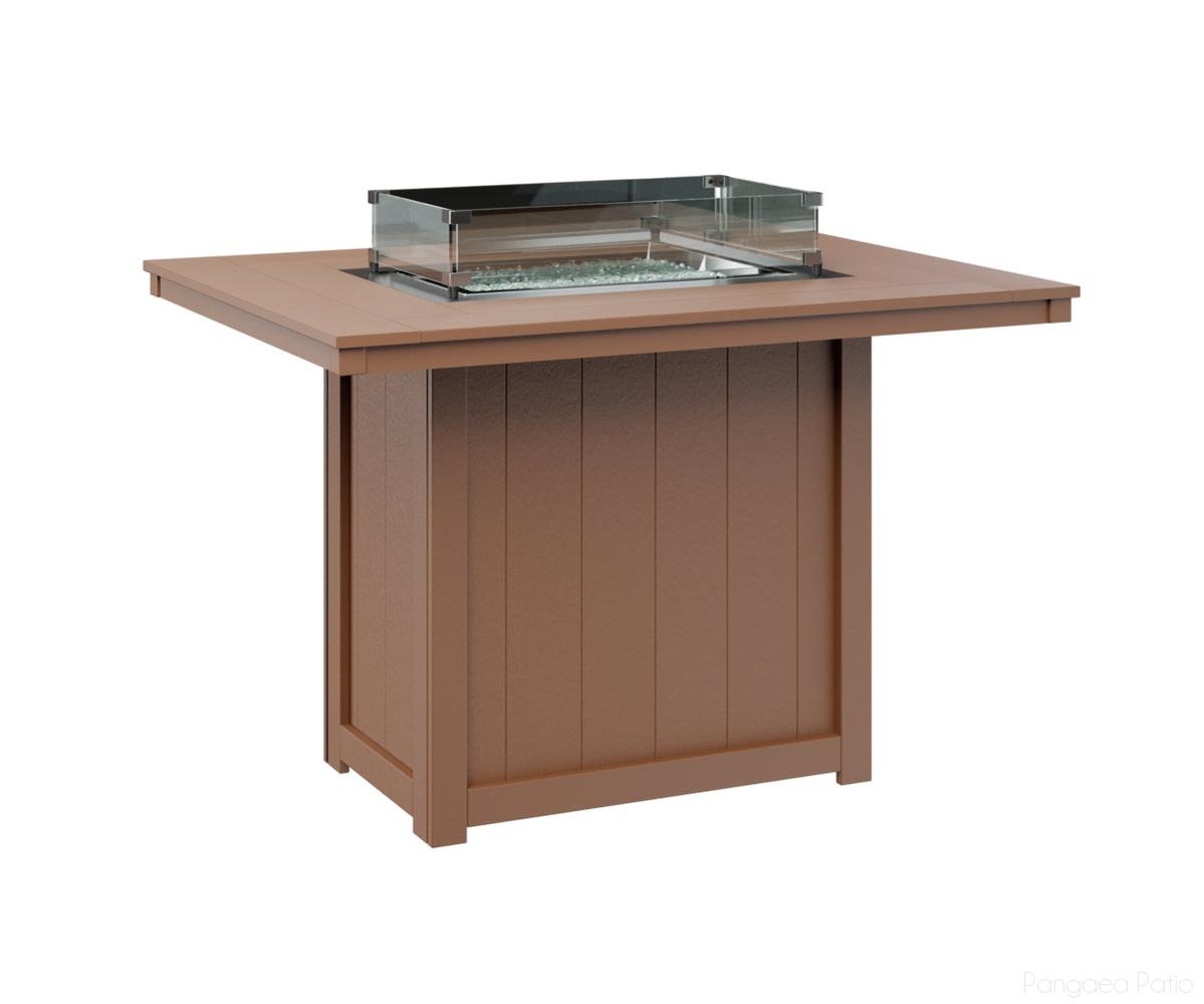 BGDRFT4254CC-Berlin Gardens-Donoma 42" x 54" Rectangular Fire Table - Counter Height-Cedar BG-Pangaea Patio