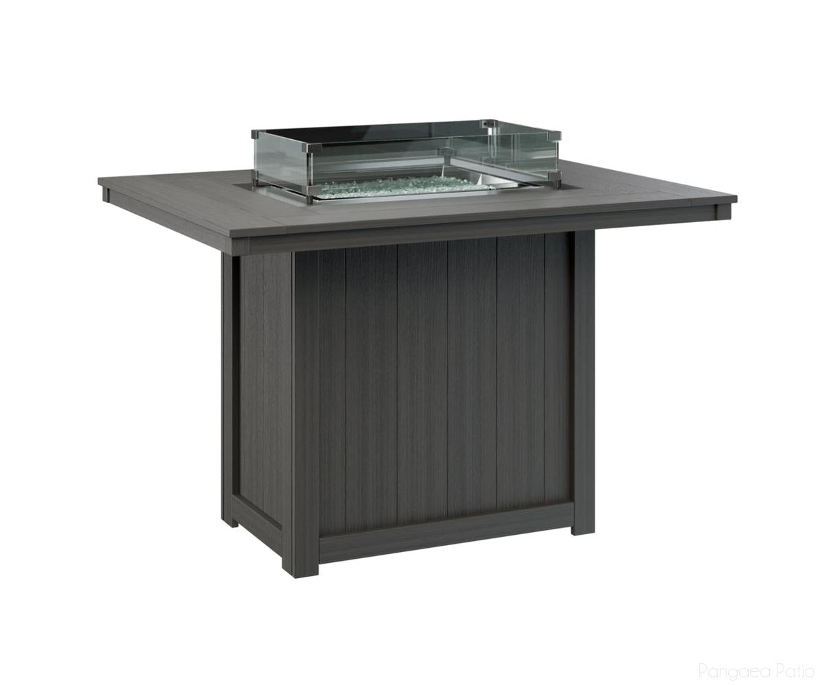 BGDRFT4254CCG-Berlin Gardens-Donoma 42" x 54" Rectangular Fire Table - Counter Height-Coastal Gray BG-Pangaea Patio