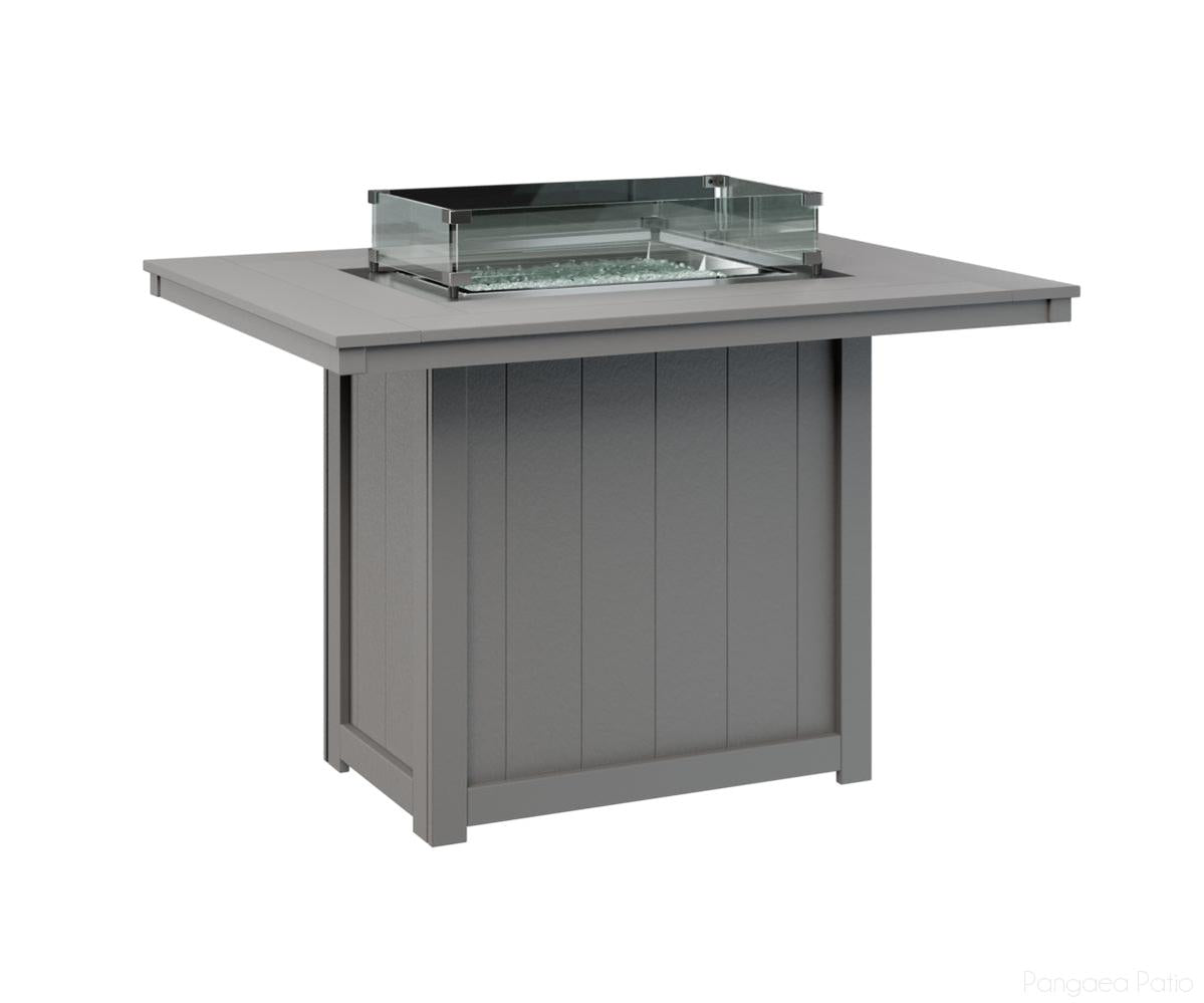 BGDRFT4254CLG-Berlin Gardens-Donoma 42" x 54" Rectangular Fire Table - Counter Height-Light Gray BG-Pangaea Patio