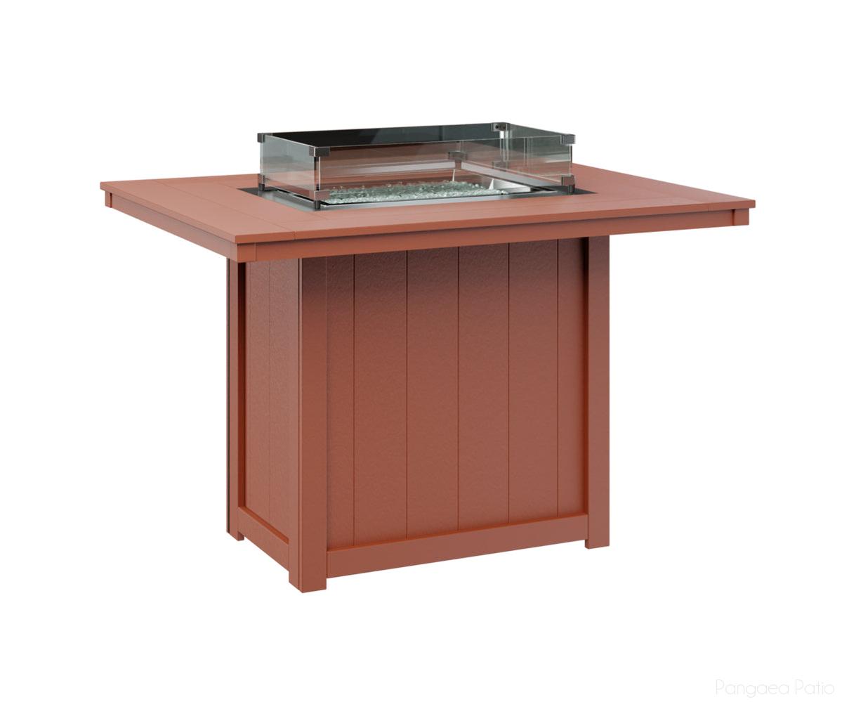 BGDRFT4254CMO-Berlin Gardens-Donoma 42" x 54" Rectangular Fire Table - Counter Height-Mango Orange BG-Pangaea Patio