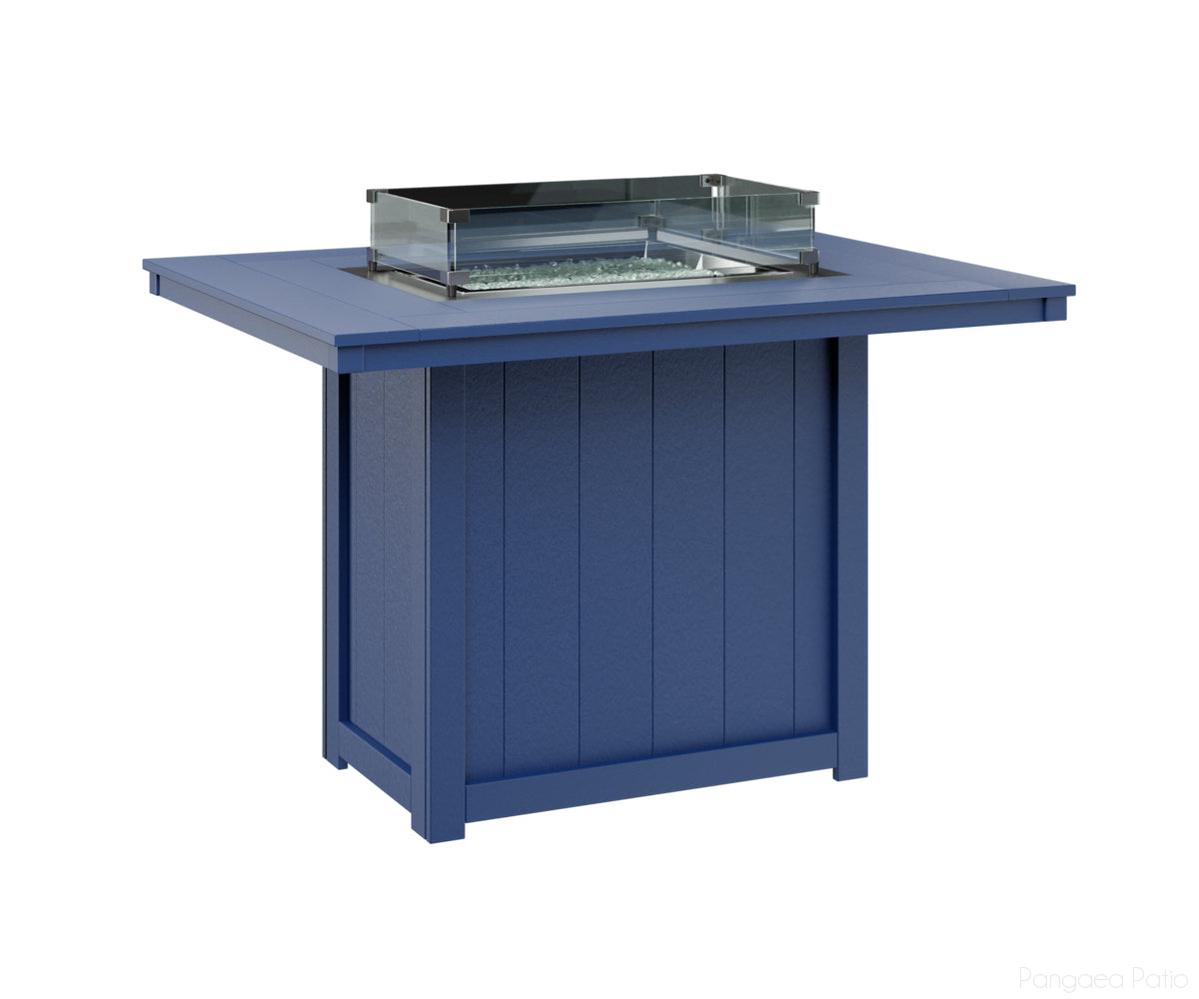 BGDRFT4254CPB-Berlin Gardens-Donoma 42" x 54" Rectangular Fire Table - Counter Height-Pacific Blue BG-Pangaea Patio