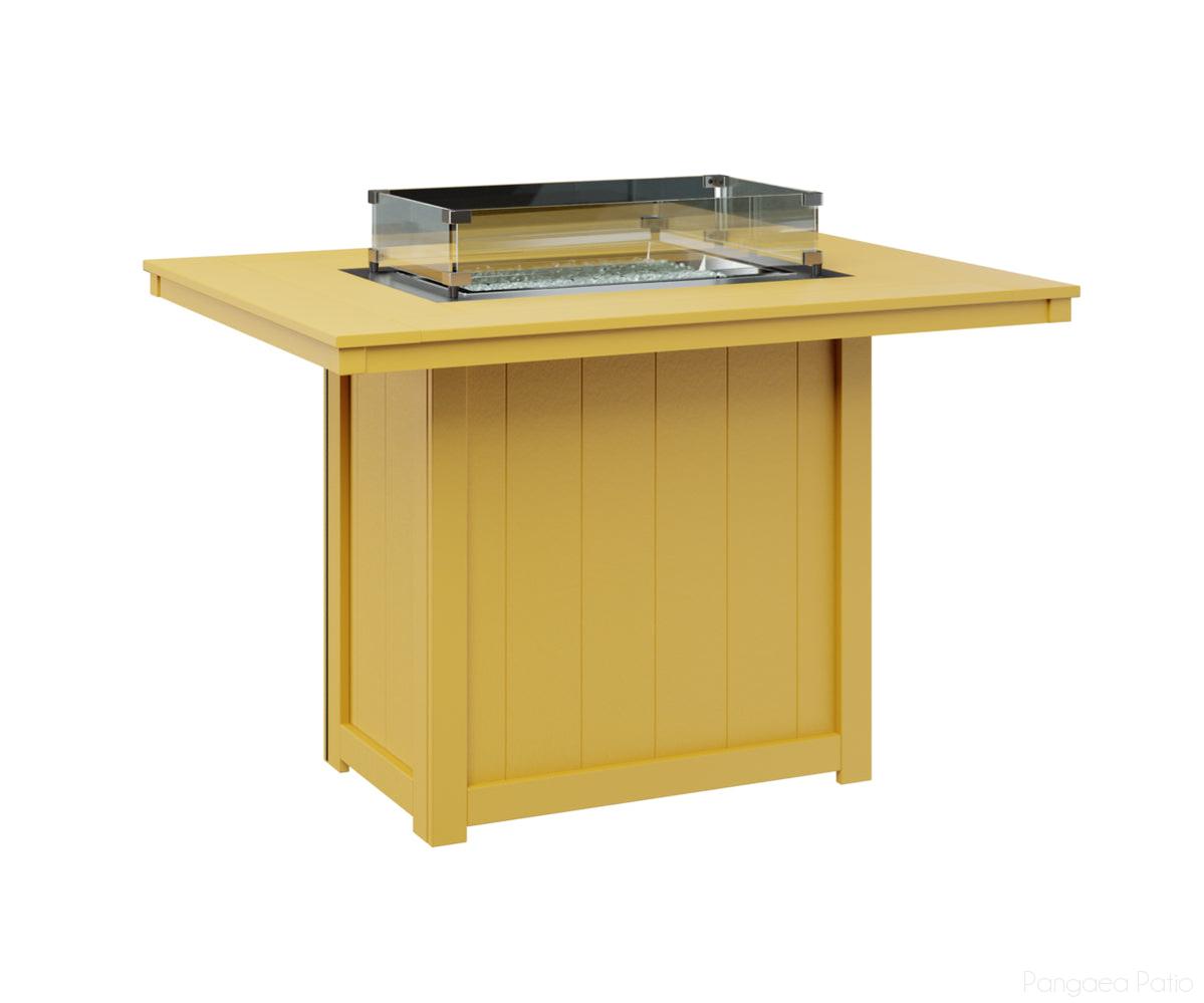 BGDRFT4254CSY-Berlin Gardens-Donoma 42" x 54" Rectangular Fire Table - Counter Height-Sunburst Yellow BG-Pangaea Patio