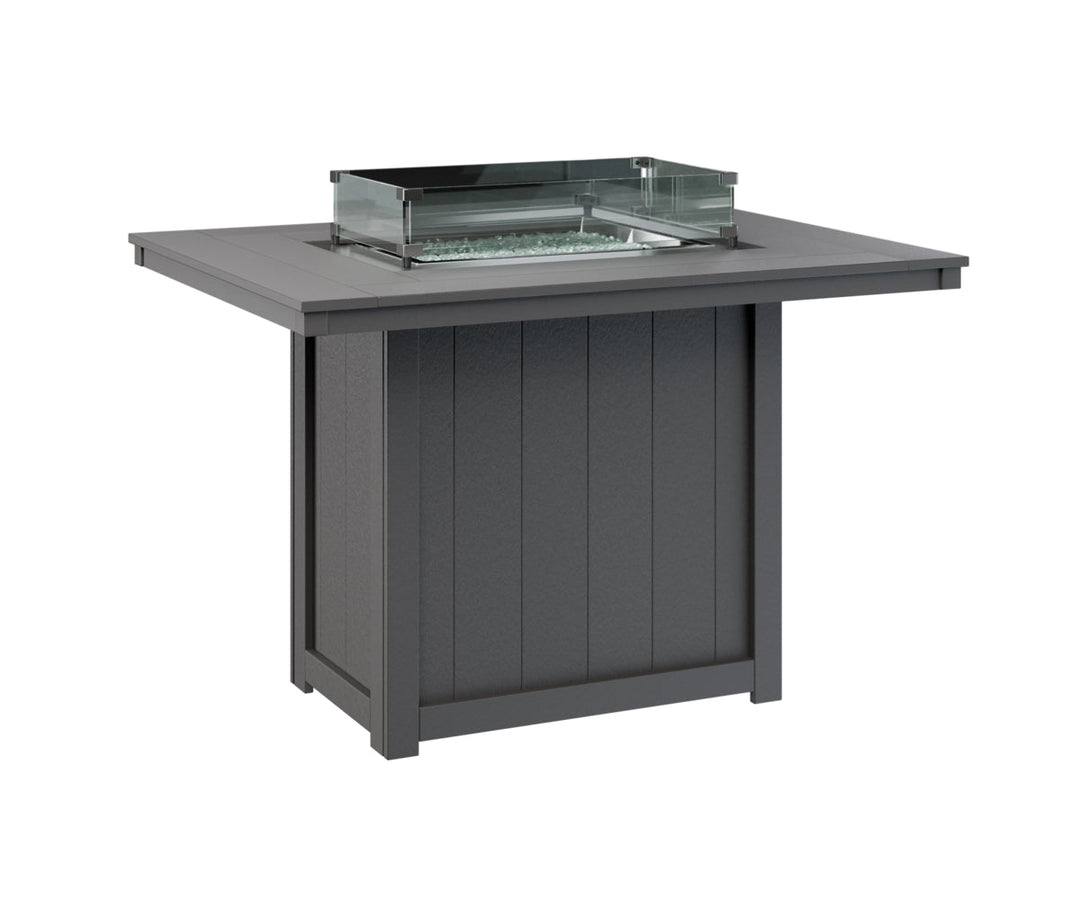 BGDRFT4254CSG-Berlin Gardens-Donoma 42" x 54" Rectangular Fire Table Counter-Pangaea Patio