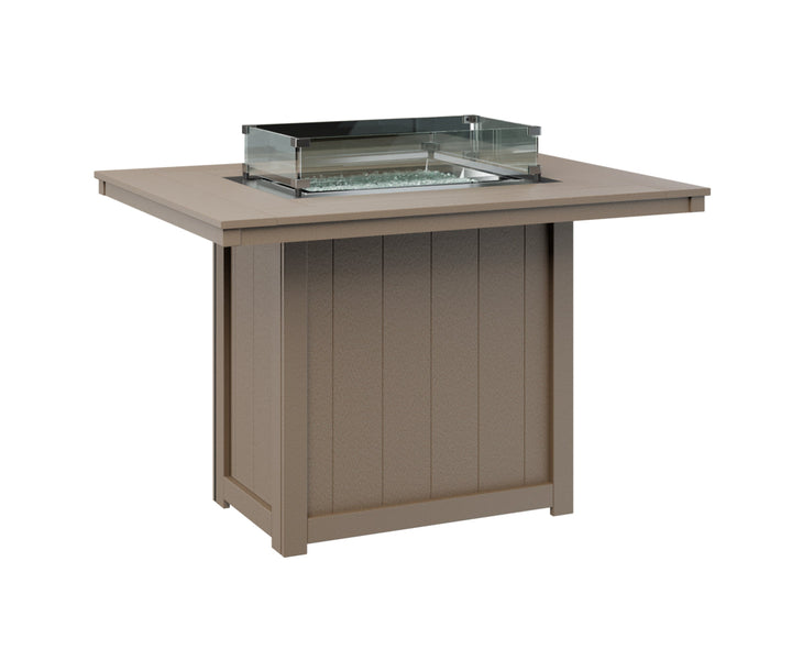 BGDRFT4254CWW-Berlin Gardens-Donoma 42" x 54" Rectangular Fire Table Counter-Pangaea Patio