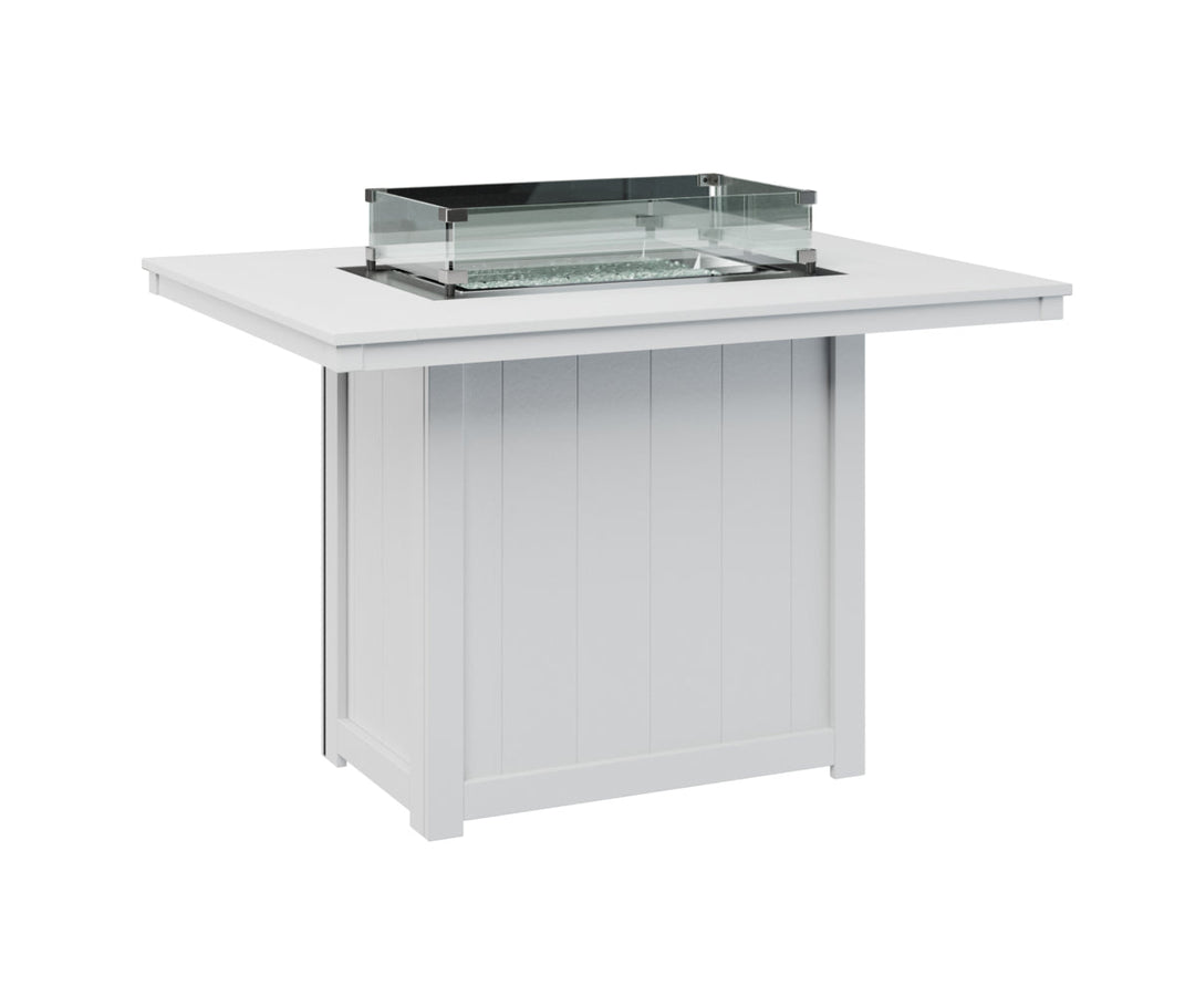 BGDRFT4254CW-Berlin Gardens-Donoma 42" x 54" Rectangular Fire Table Counter-Pangaea Patio