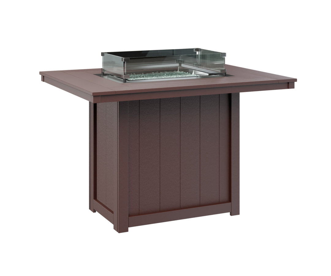 BGDRFT4254CBR-Berlin Gardens-Donoma 42" x 54" Rectangular Fire Table Counter-Pangaea Patio