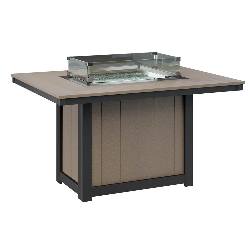 Donoma 42" x 54" Rectangular Fire Table Dining-Berlin Gardens-Pangaea Patio