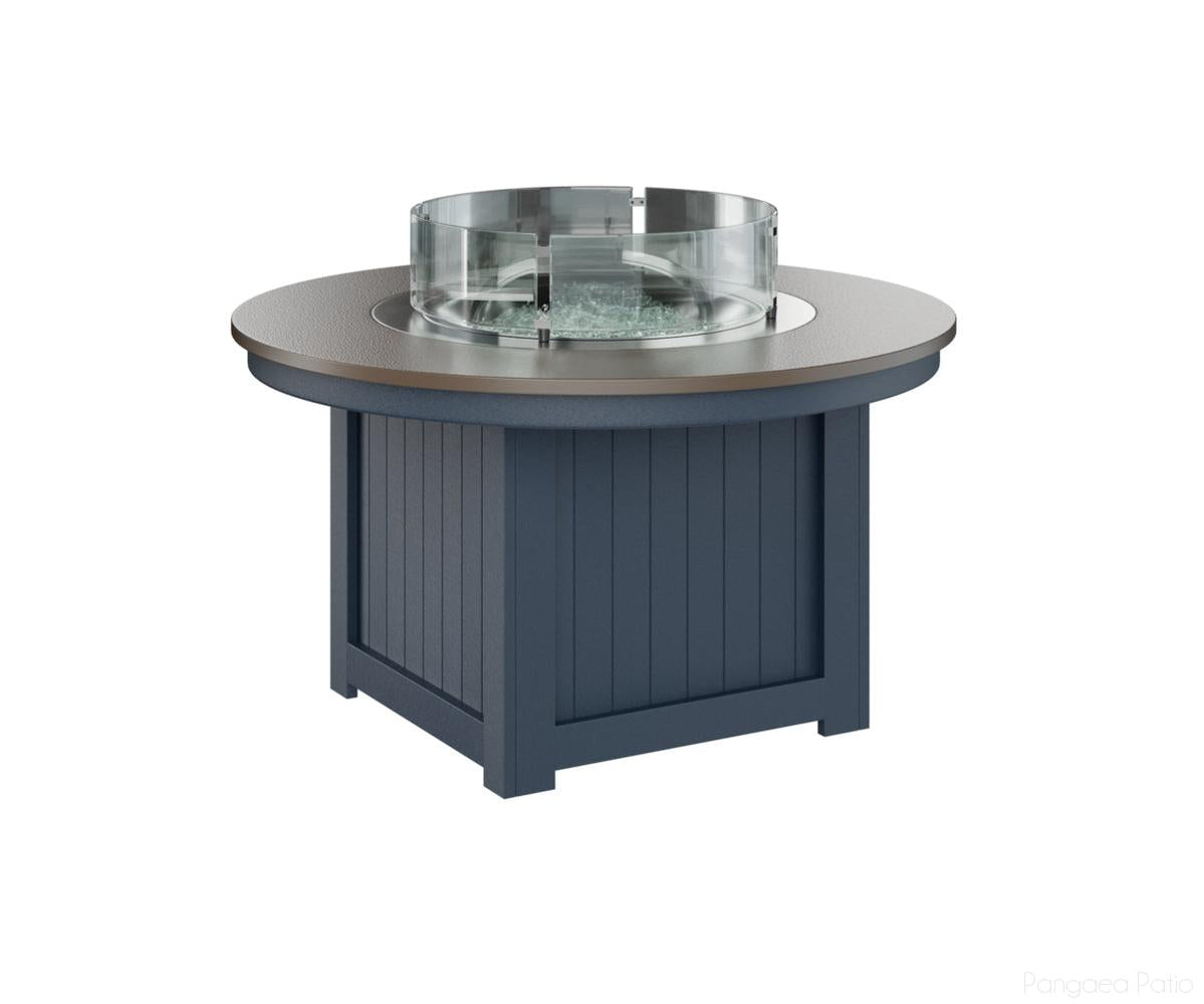 BGDHFFP2544BZNB-Berlin Gardens-Donoma 44" Round Fire Pit - Hammered Top-Bronze BG-Navy Blue BG-Pangaea Patio