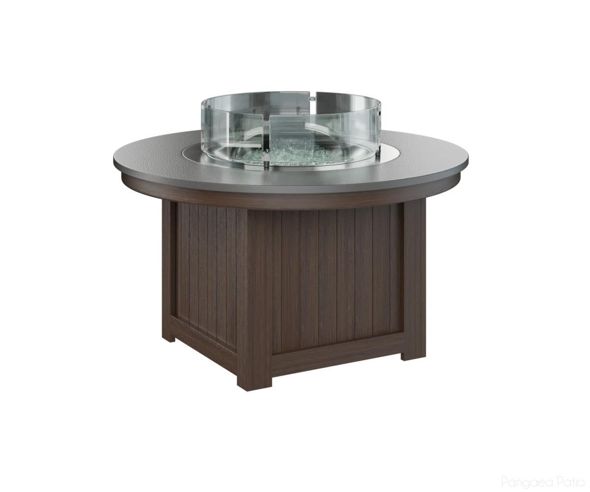 BGDHFFP2544STBW-Berlin Gardens-Donoma 44" Round Fire Pit - Hammered Top-Stainless BG-Brazilian Walnut BG-Pangaea Patio
