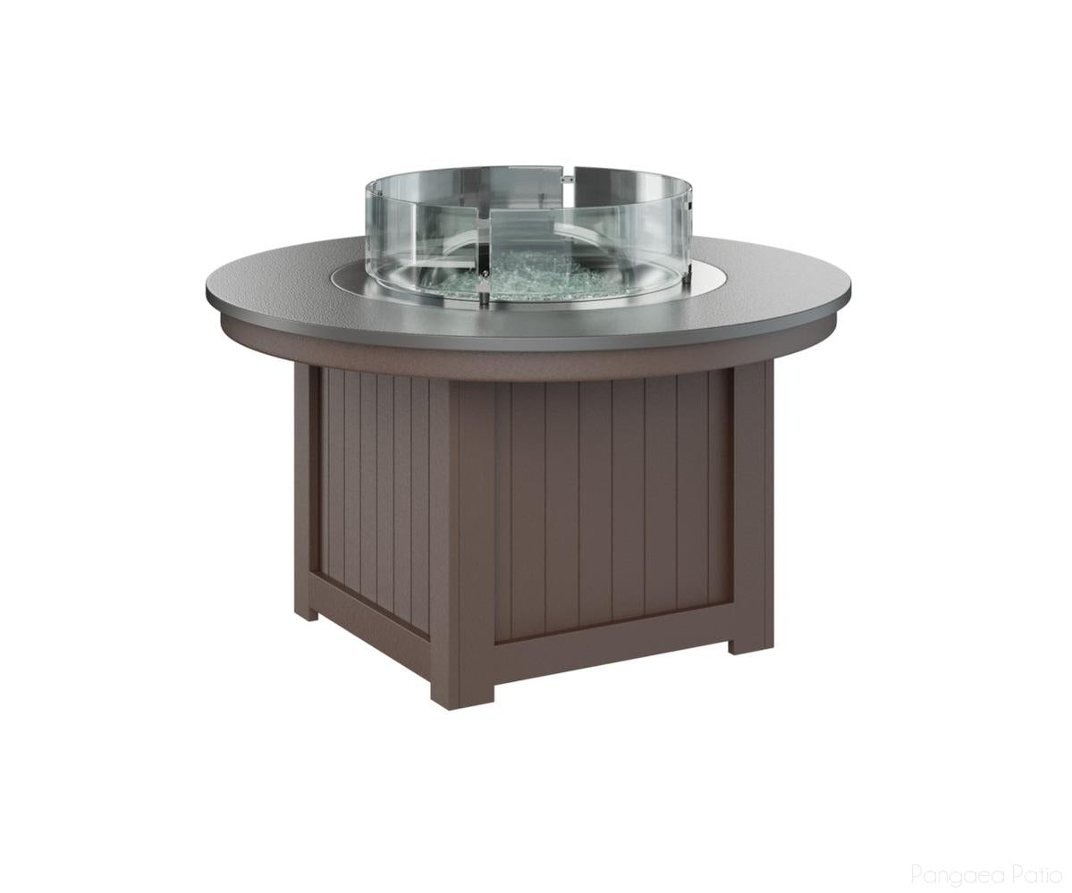 BGDHFFP2544STCB-Berlin Gardens-Donoma 44" Round Fire Pit - Hammered Top-Stainless BG-Chocolate Brown BG-Pangaea Patio