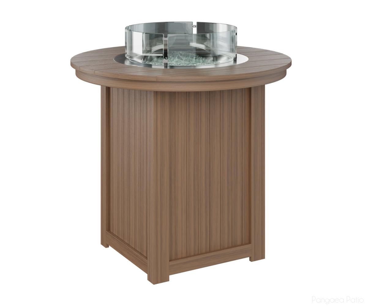 BGDRFT3944BAM-Berlin Gardens-Donoma 44" Round Fire Table - Bar Height-Antique Mahogany BG-Pangaea Patio