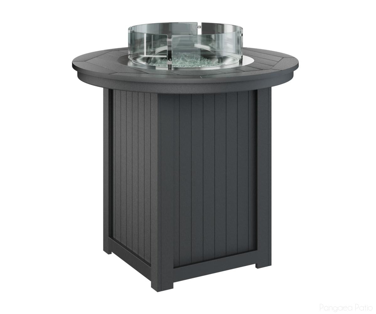 BGDRFT3944BB-Berlin Gardens-Donoma 44" Round Fire Table - Bar Height-Black BG-Pangaea Patio