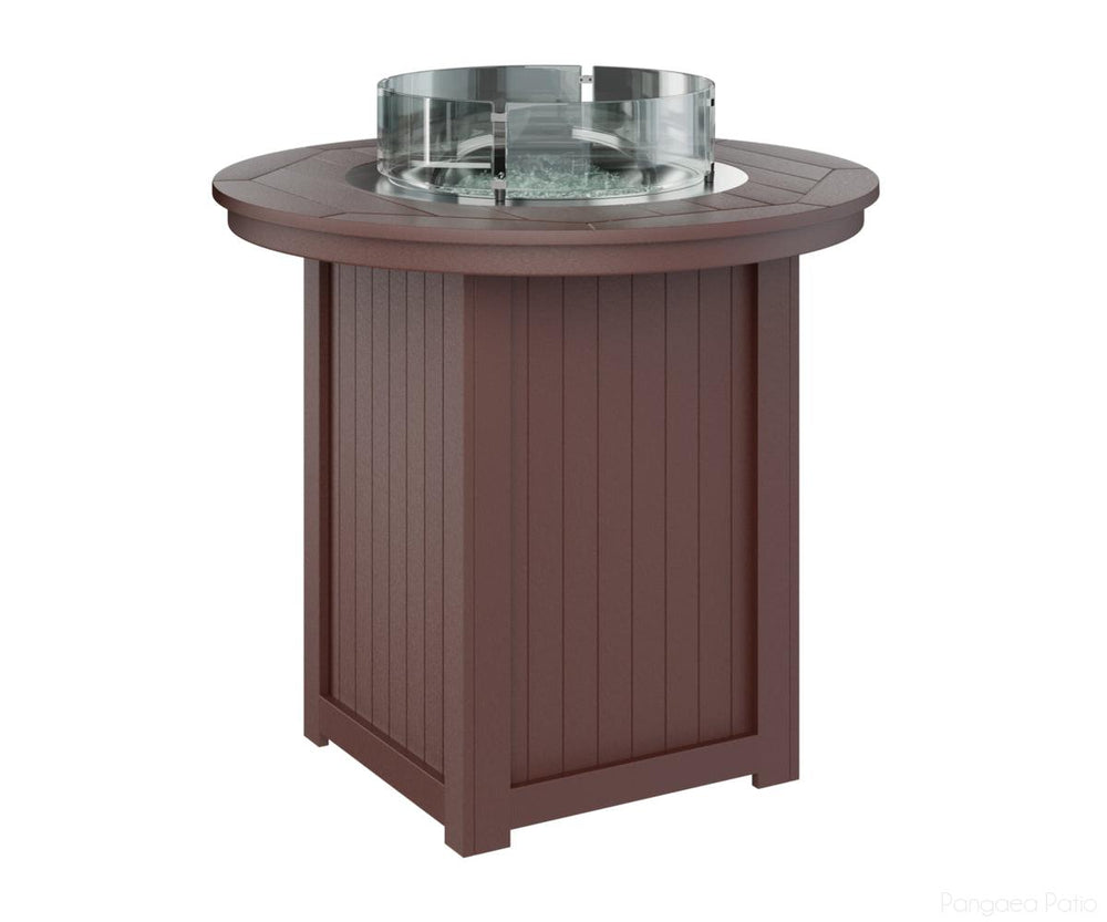 BGDRFT3944BBR-Berlin Gardens-Donoma 44" Round Fire Table - Bar Height-Burgundy BG-Pangaea Patio